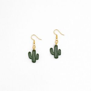NEW | Green Cactus Dangle Earrings